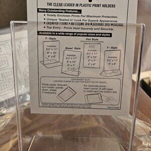 Lot of 8 - 5X7 Photo Frame Easel Style Clear Table Top Display Wedding Menu